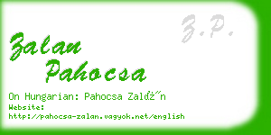 zalan pahocsa business card